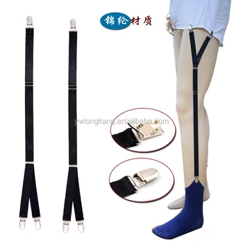 2017 yiwu longkang wholesale fashion Metal Button Stretching Shirt Stays Adjustable Size Suspender Most Protective Garter Belts