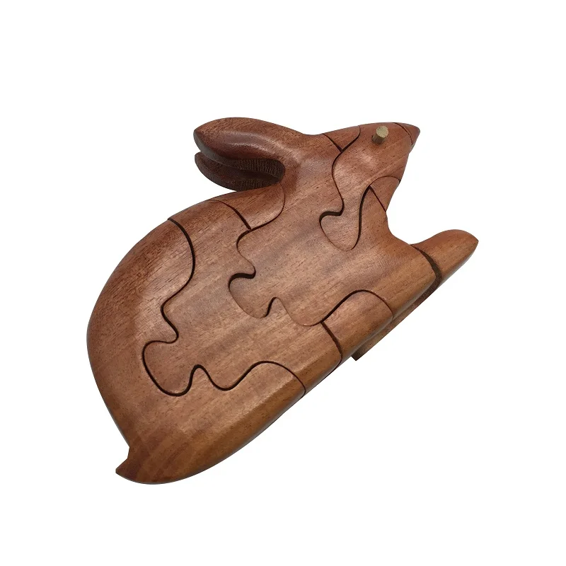 Laser Cut 3D Wooden Rabbit Animal Puzzle for Toddlers 3D Puzzles Toys -  China Wood Animal Puzzle and Wood Intelligence Toy price