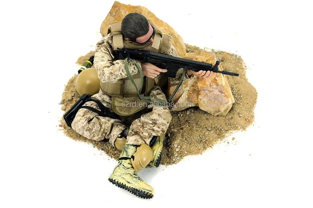 OEM Custom 3D Plastic Toy Action Soldiers Figures with weapon Toy