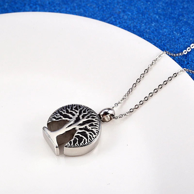 Cremation Jewelry Tree of Life Keepsake Memorial Urn Necklace Ash Holder Pendant Necklace