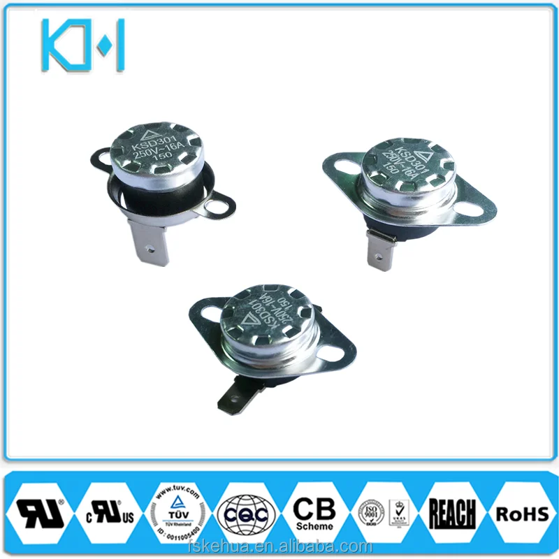 MECCANIXITY DC47-00016A Dryer Thermostat – KSD301 250V 16A, 185°F, Self-Reset, Replaces AP4201894 & 2068545 (2-Pack)