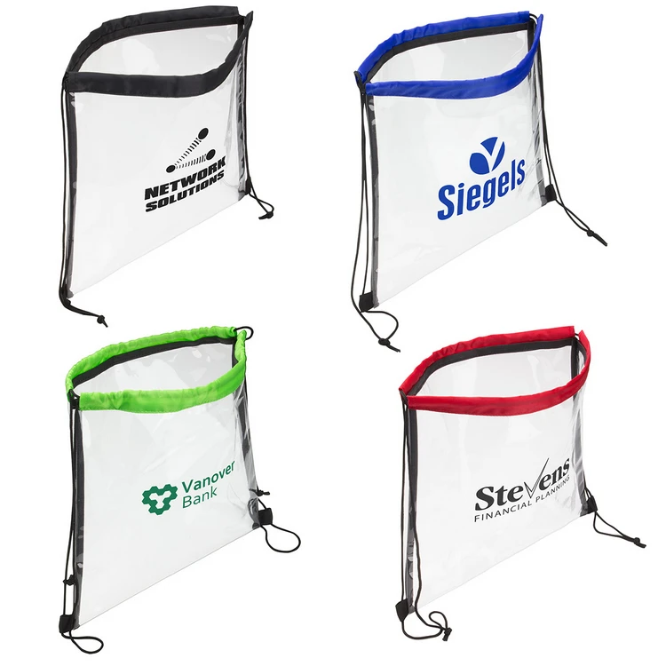 clear plastic drawstring backpack