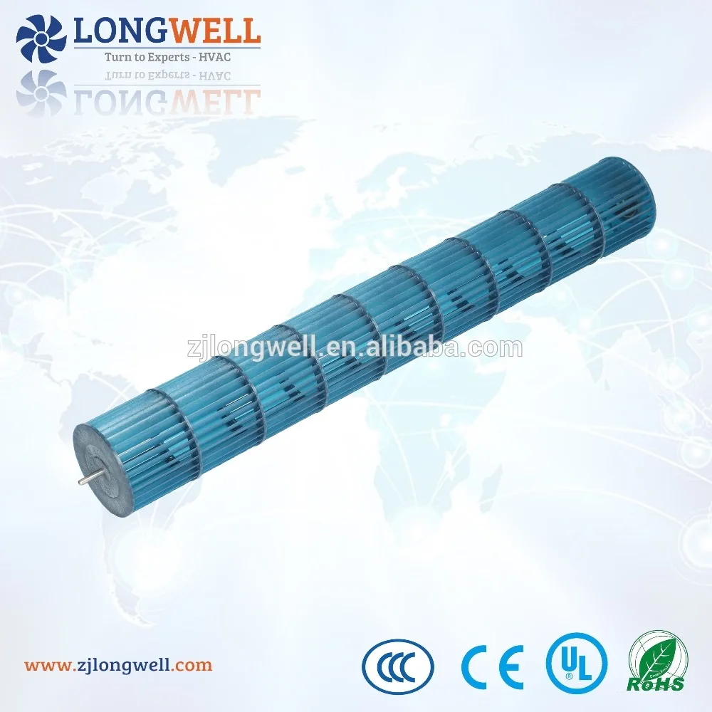 Longwell Customizable Plastic Cross Flow Fan Impeller Air Conditioning Cross Flow Fan Blade Spare Parts