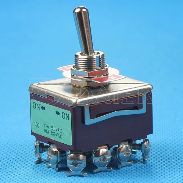 KN3C-402 15A 250V 4 Pole ON-ON Locking 2 Way Toggle Switch