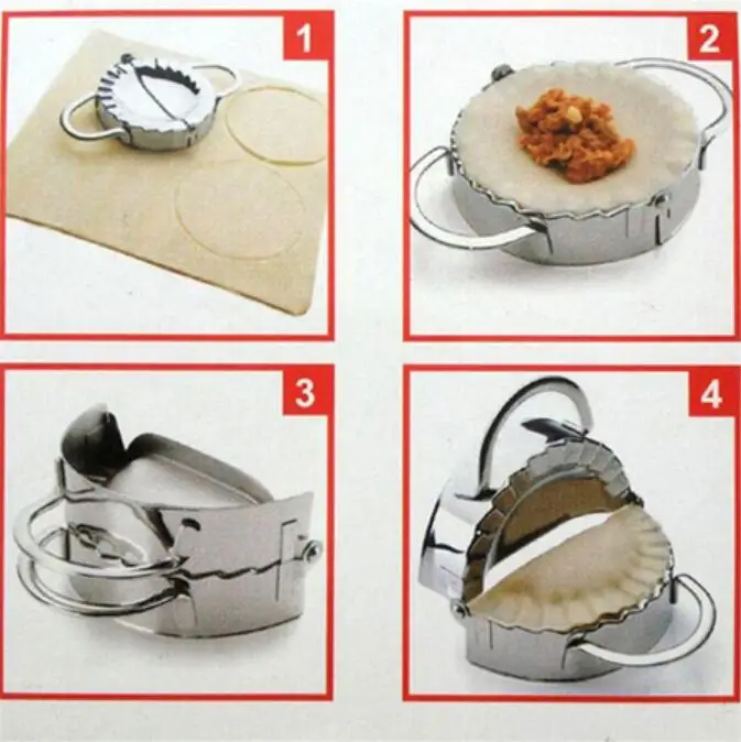 Eco-Friendly Pastry Tools Stainless Steel Dumpling Maker Wraper Dough Cutter