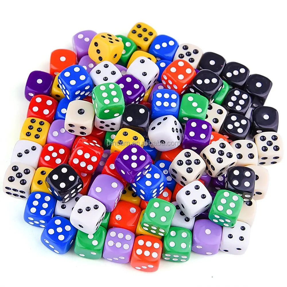 8mm Dice Round Corner Polyhedral Custom Dice Casino Game Plastic Dice