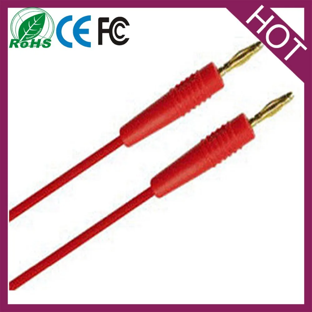 Lot De 5 Câbles De Test Avec Fiches Banane 2 Mm Plaqué Or - Pour Multimètre, Labo électronique