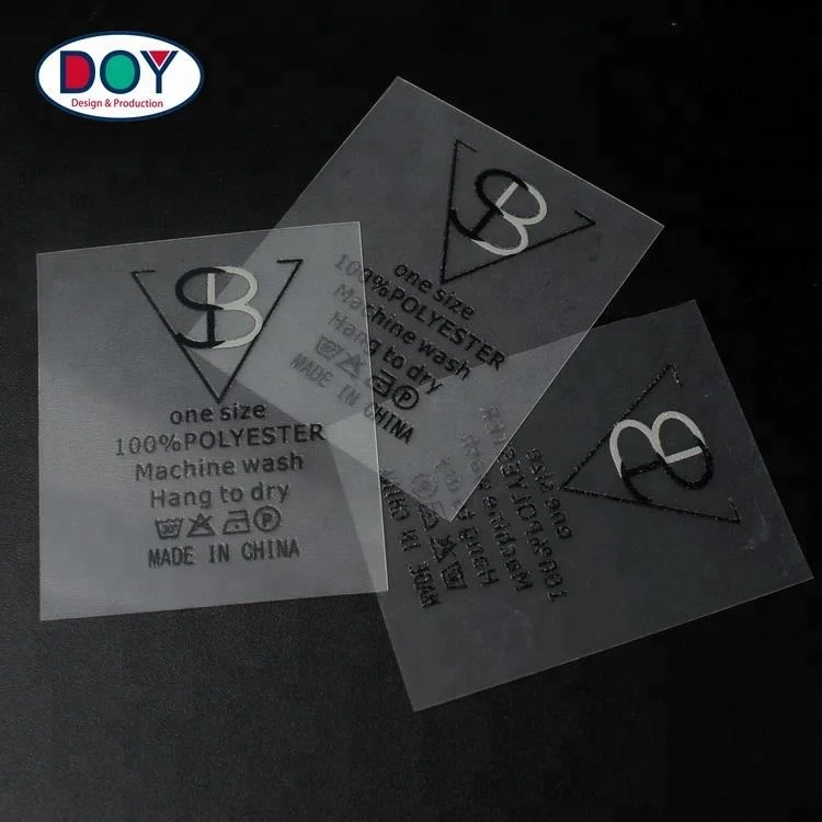Garment Processing Accessories Wholesale Custom Printed Logo Heat Transfer Printing Wash Care Neck Labels for T Shirts
