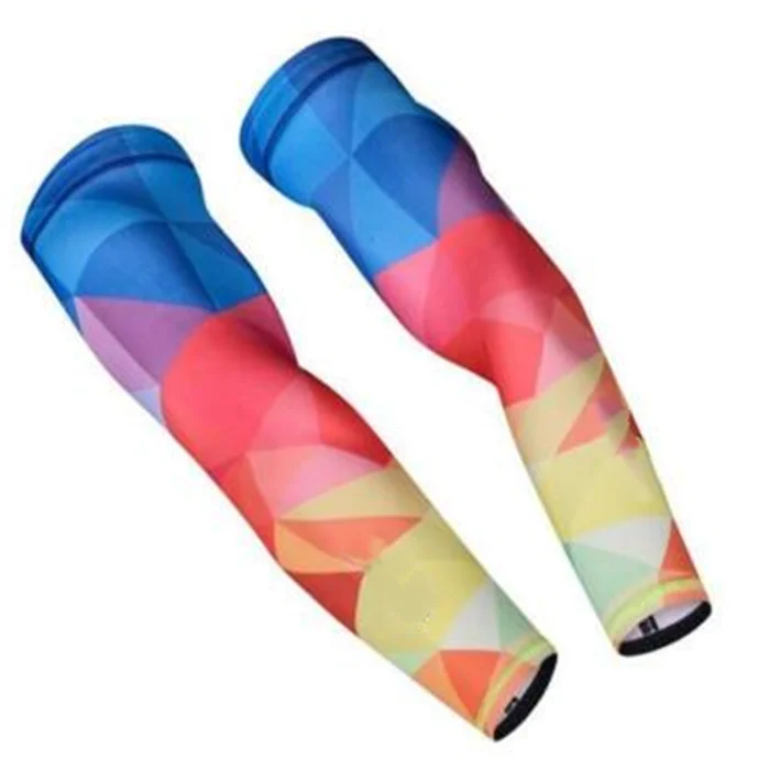 Colorful Arm Sleeves Stretch Cover UV Sun Protection Basketball Golf