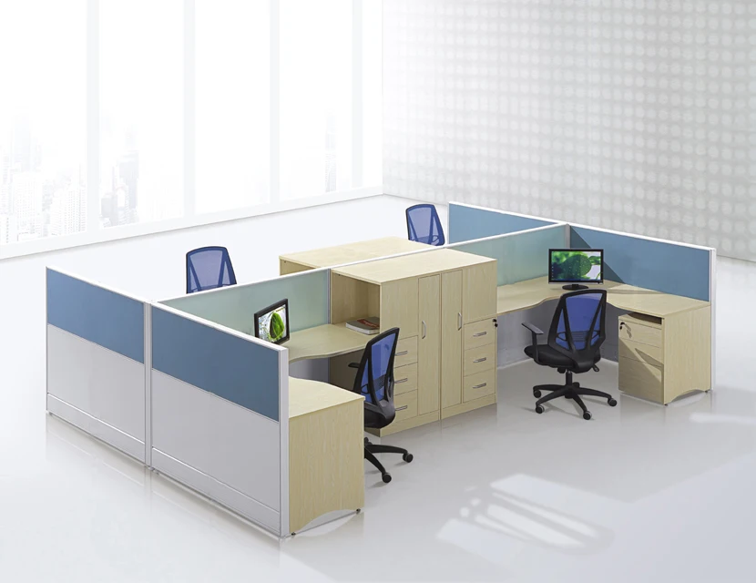 Ent Workstation Office Partitions Cubicles 3 Person Office Cubicle