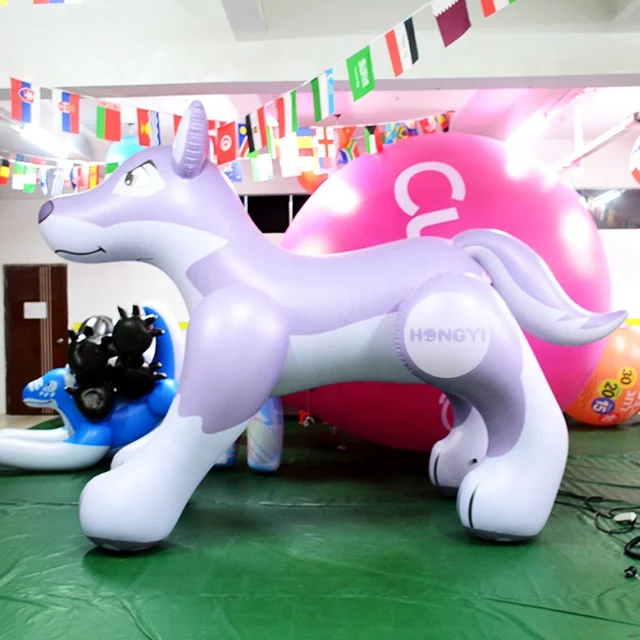 Manufacturer Design Cute Pet Shop Promotion Gift Pvc Inflatable Dog Doll