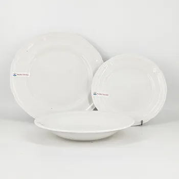 2021 new design porcelain with embossed 18pc dinner set