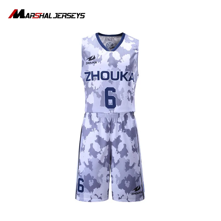 best basketball uniform design color blue basketball China