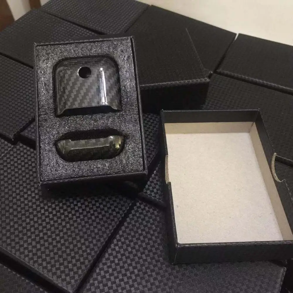 Лидер продаж черный карбоновый чехол для IAirPods противоударный защитный тонкий из настоящего углеродного