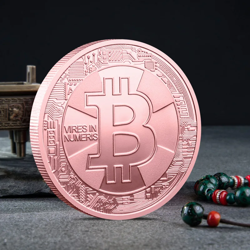 
 Сувенирная металлическая памятная монета для биткоина, золотая металлическая монета для биткоина  