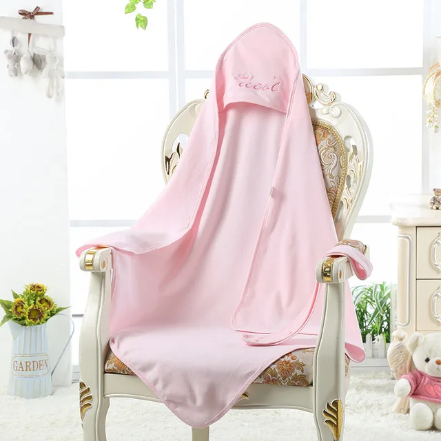 Муслин Хлопок ребенок с капюшоном пеленать халат мягкий детский халат