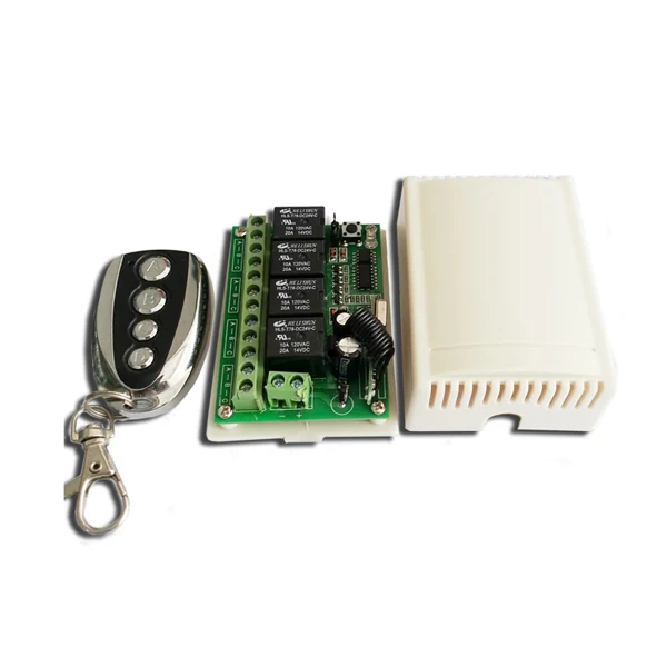 433 мГц 4 канала динамическим кодом беспроводной пульт дистанционного управления на выключатель для DC12V мотор двери гаража