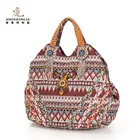 2017 wholesale Women Canvas Vintage Banjara Tribal Tote shoulder Bag