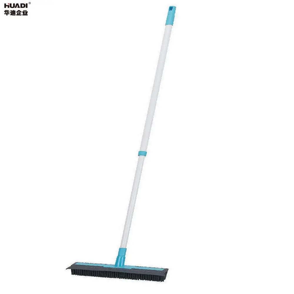 Huadi 2 in 1 Rubber Floor Squeegee Rubber Broom Floor Cleaning Brush