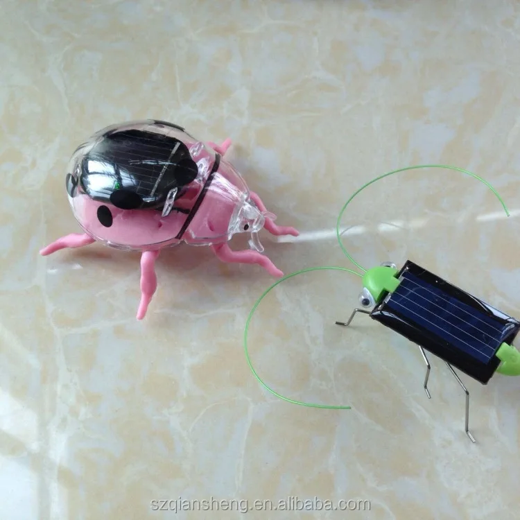 Высококачественные рекламные мини-игрушки в виде черного жука, образовательный забавный подарок на солнечной батарее для детей