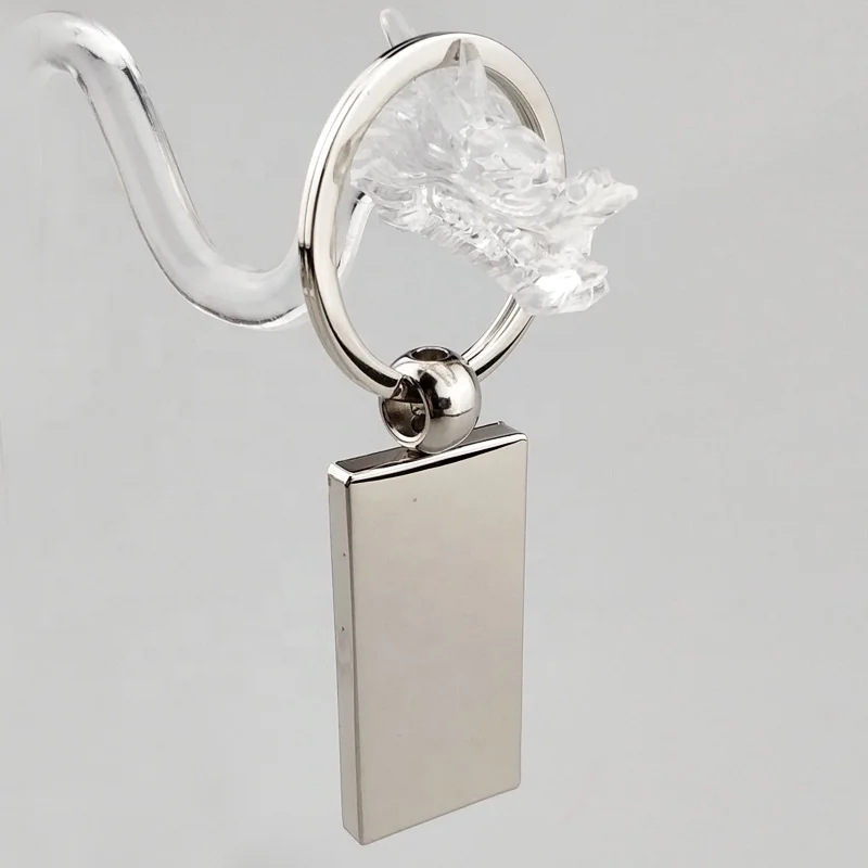 Luxury Car Accessory Pendant Blank Custom Rectangle Metal Keychain