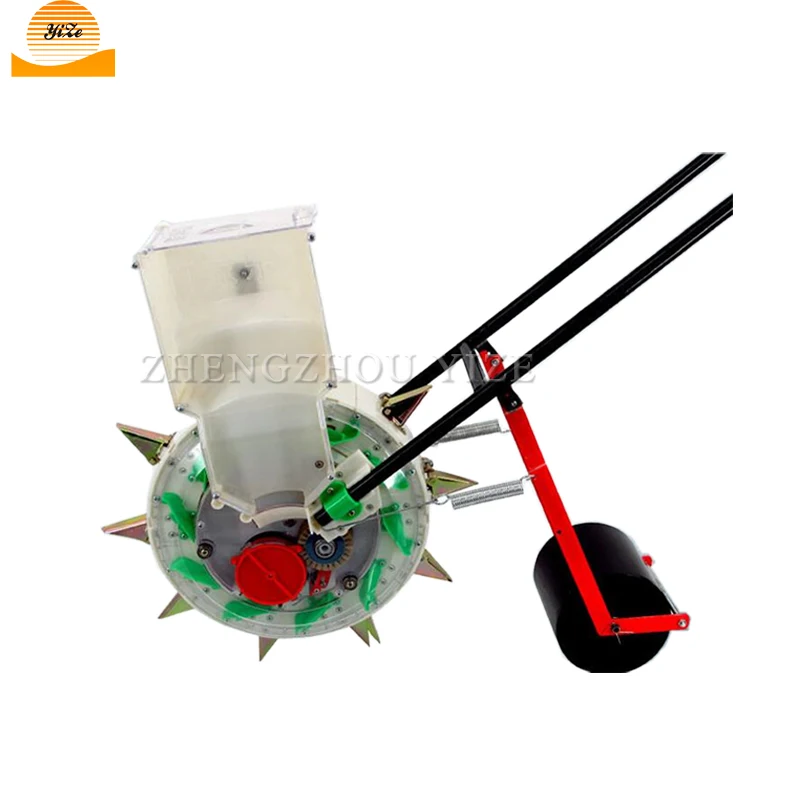 Small Hand Push Hand Single Row Precision Seeding Wheel Sunflower Corn Seeder Fertilizer Machine Seed Planter Machine