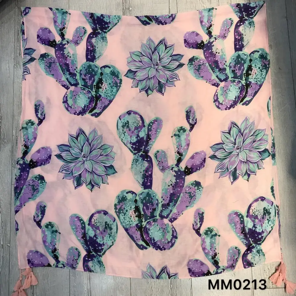 
Женский шарф с цветочным принтом, весна-осень-лето 2019 