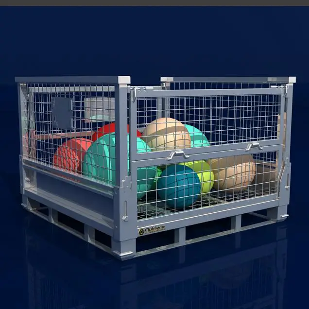 Folding Metal Durable Mesh Pallet Box