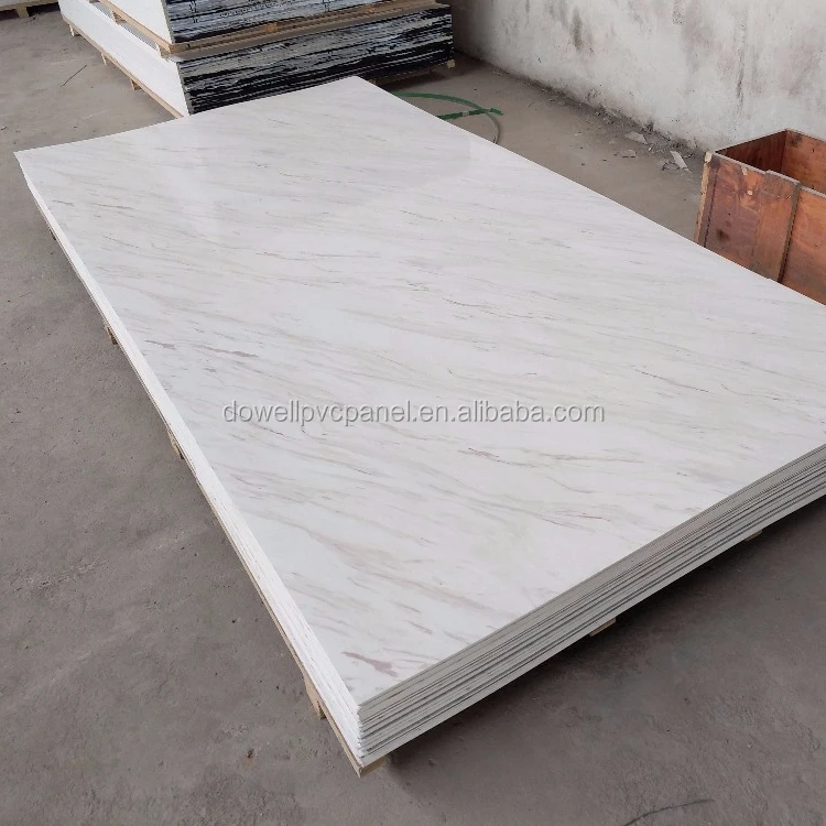 High Gloss UV PVC Marble Sheet for Bathroom Wall Panels Pvc Decoration