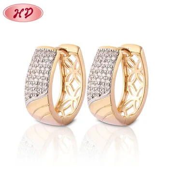 China Gift Items 18K 14K Gold Plated Wholesale Ladies Ear Ring Jewellery