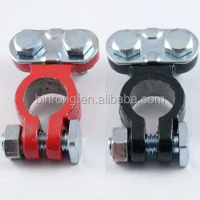 `2pc Color code Top Post Battery Terminal 1 Positive and 1 Ground Car Truck 