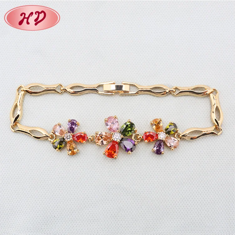 2018 New Design Gold Charm Bracelet Jewelry Design for Girls