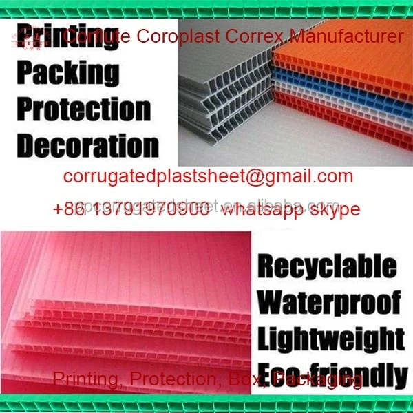 polypropylene pp double layer plastic sheets