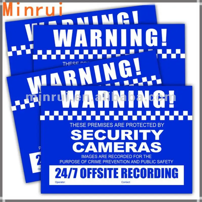 WARNING CCTV IN OPERATION 10 Year Guarantee Security Label Vinyl Sticker CAMERA 