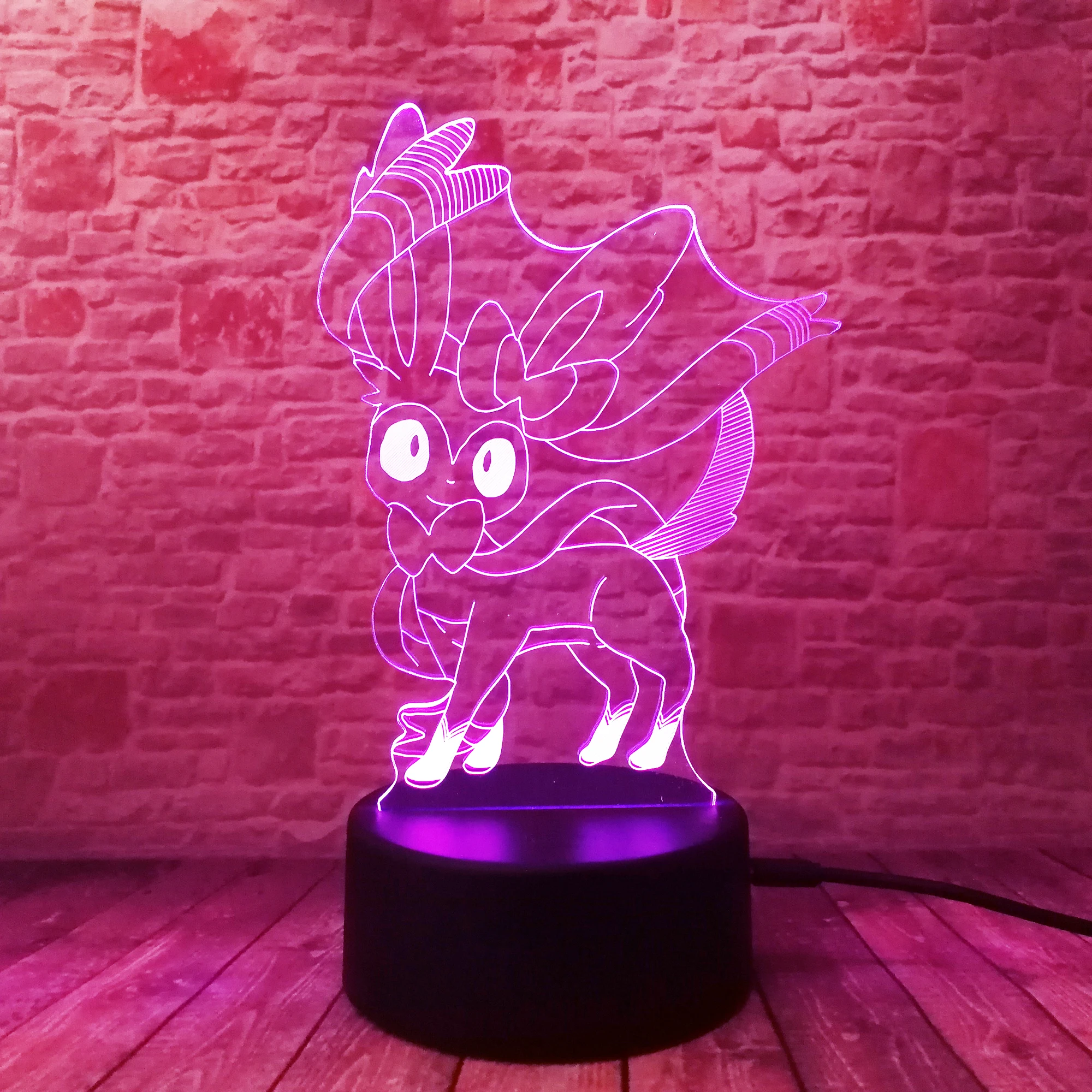 New Pokemon Go Game Sylveon 3d Pretty Fairy Bay Role 7 Color Gradient Illusion Led Light Night Lamp Kids Birthday Decor Toy Gift Buy Night Light For Children Christmas Gift Toy