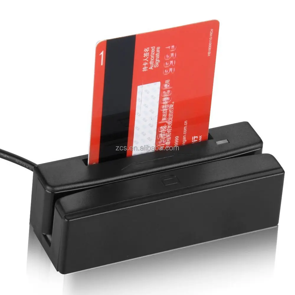 New USB Magnetic Stripe Swiper 3 TK Mini MSR Mag Credit Card Reader 