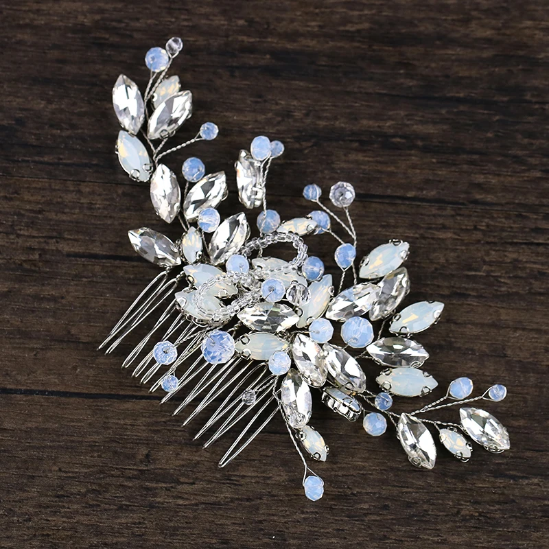 Wholesale Handmade Hair Accessories Pearl Crystal Leaf  display picture 3