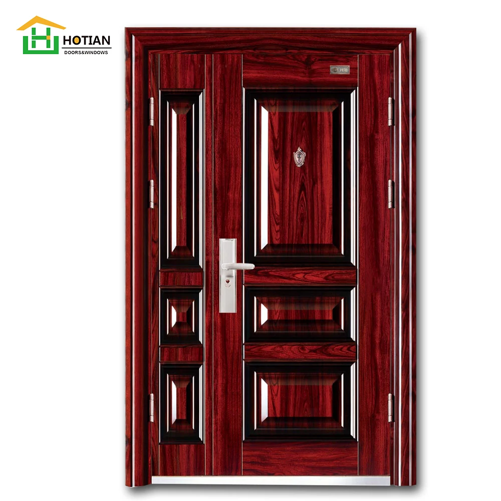 Factory Latest Design Exterior House Model Metal Door Security Steel Door Price