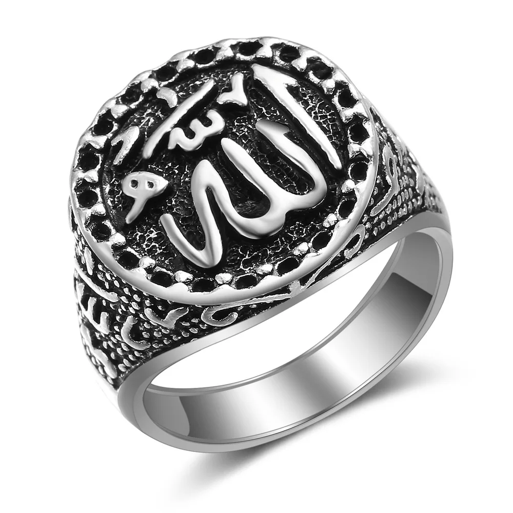 Кольцо серебра 925 пробы мужское мусульманское