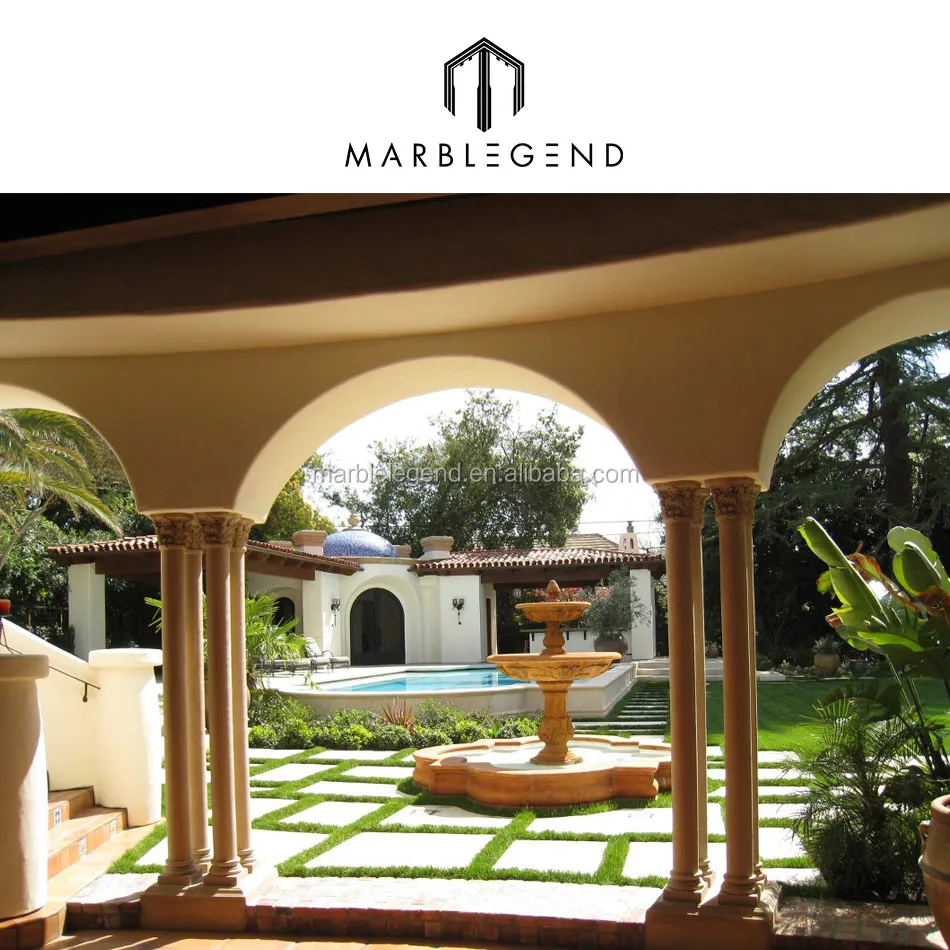 Hand Carved Sandstone Pillars Marble Column Stone Portico