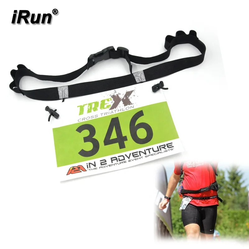 irun marathon running belt adjustable bib