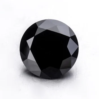 Thriving Gems Large Gemstones Loose Lab Created Diamond Black 6.5mm Moissanite