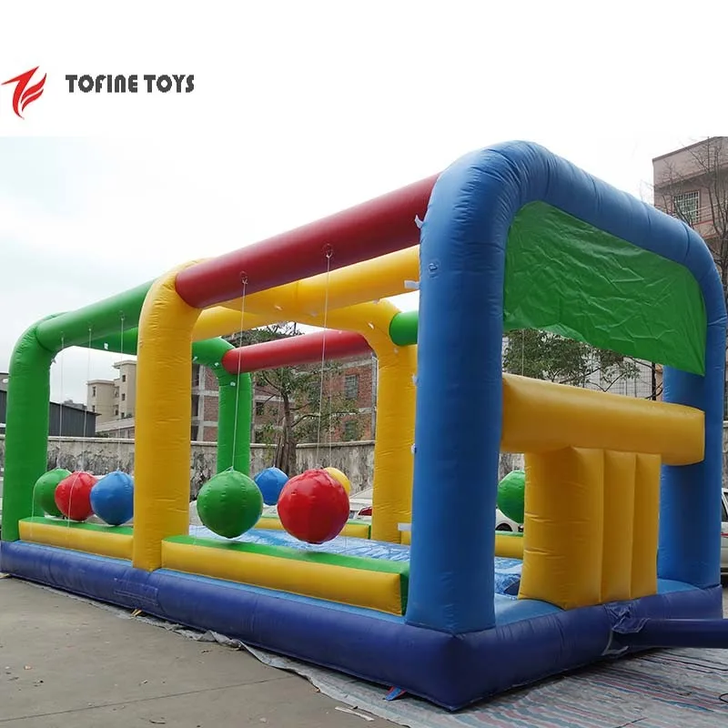 Inflatable Gauntlet Cannonballs Boulder Dash Challenge Game