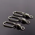 50pcs Fishing Square snap eight ring pin connector carbon steel stainless steel fishing gear accessories
