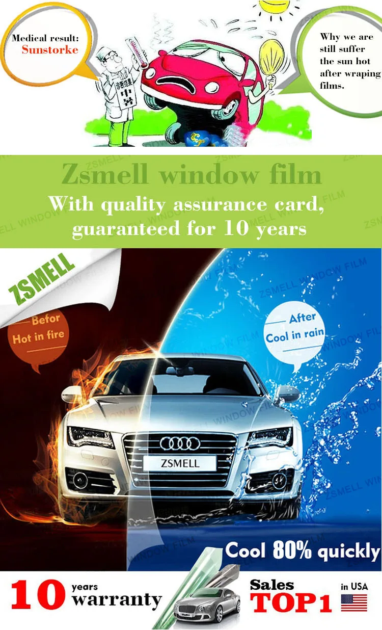 5 15 35 50 70 Sun Window Film Car Tint Film 2ply Carbon Dyed Solar