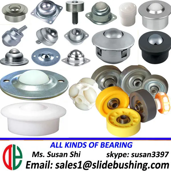 Chinese Health t Type Guide Rail Wheels Roller Ball Transfer Nylon Caster Plastic Screw Conveyor Bearings