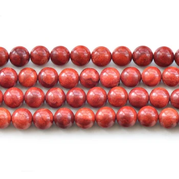 8mm Natural Loose Red Sponge Coral Beads For Wholesale