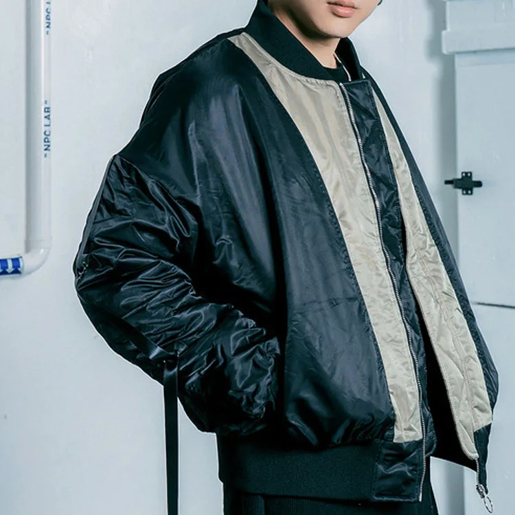 color block bomber jacket