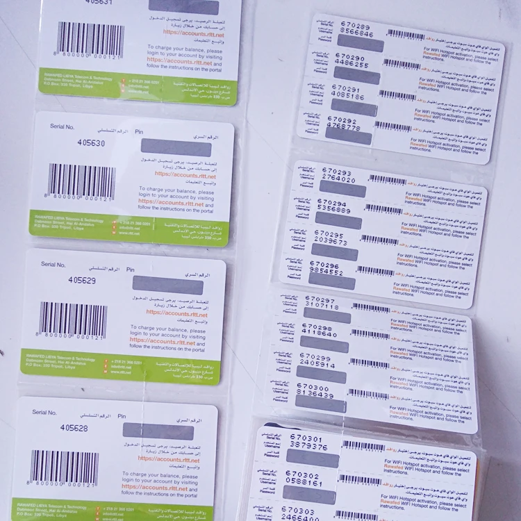 
Пользовательская пластиковая/ПВХ/бумага с кодом царапин, предоплата перезарядки 