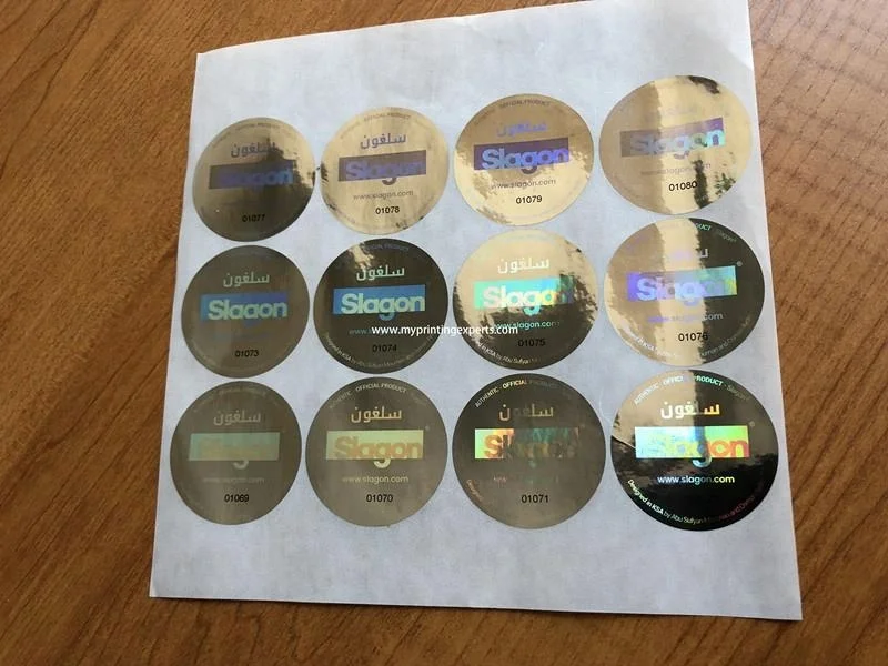 Removable Round Hologram Sticker for Snapback Hat